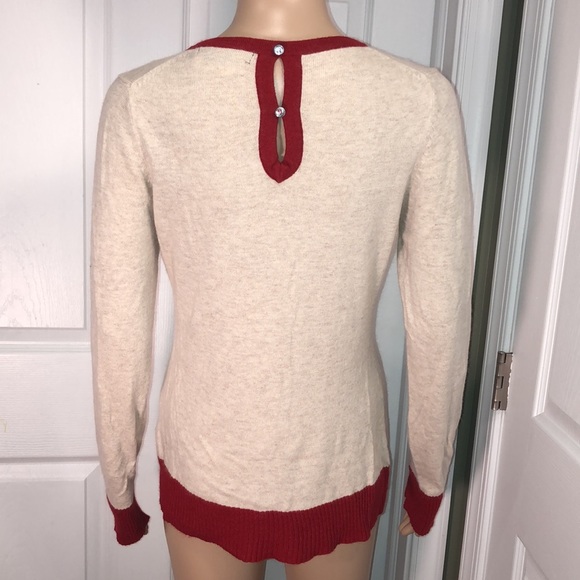 BCBGMAXAZRIA  Red/Tan Caridgan M - Picture 4 of 6